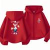 Autumn Trendy Outerwear Outdoors Children Game Print Zip Black Pink Girl Hoodie Boy Tops Casual Sweatshirt Kids