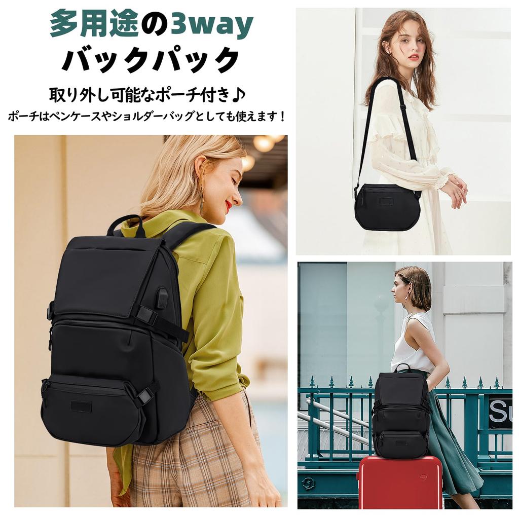 Overlay Large Fits and Includes 20L 18 Shoulder Strap USB Charging Perfect for and Business [lovvento] Women's Backpack, Capacity, 16-inch 15.6-inch