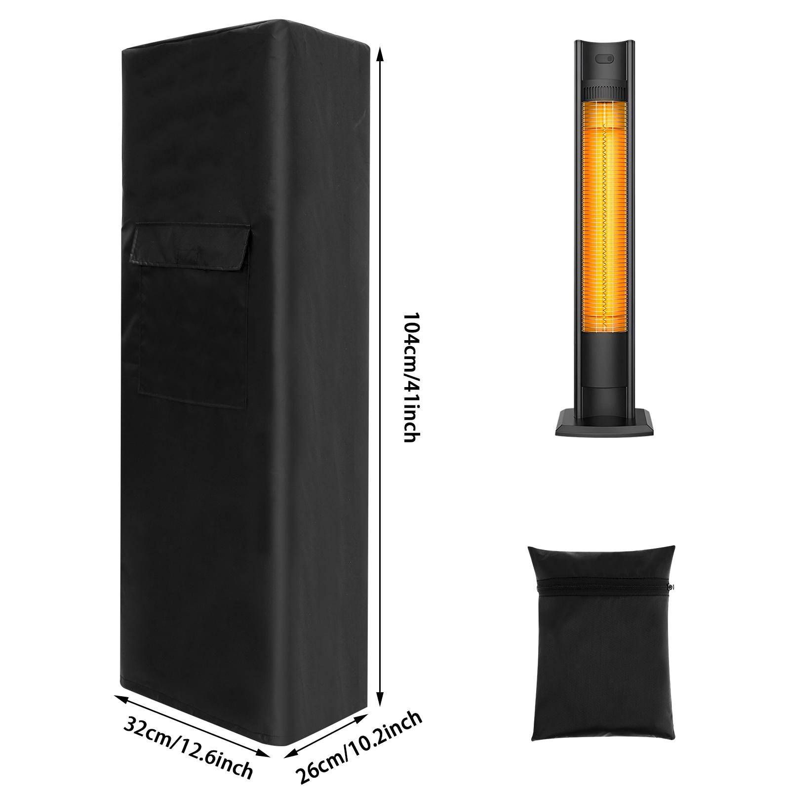 Patio Heater Cover Waterproof Outdoor Patio Heater Protective Dust-Proof Cover with Zipper and Drawstring Heavy-Duty