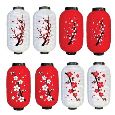 Moda 10 İnç Japon Feneri Kumaş Uzun Şekilli Asılı Fener Kendin Yap Su Geçirmez Restoran Lambası