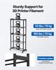 3D Printer Filament Storage Rack, 5 Tier Heavy Duty Storage Shelves for 3D Printing Filaments, Filament Spool Holders Racks for 3D Printing Studio,