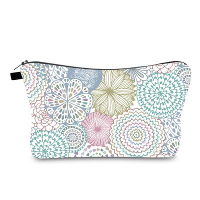 Damen-Kosmetiktasche mit geometrischem Aufdruck, Toilettenartikel, zum Organisieren von Reiseaufbewahrung