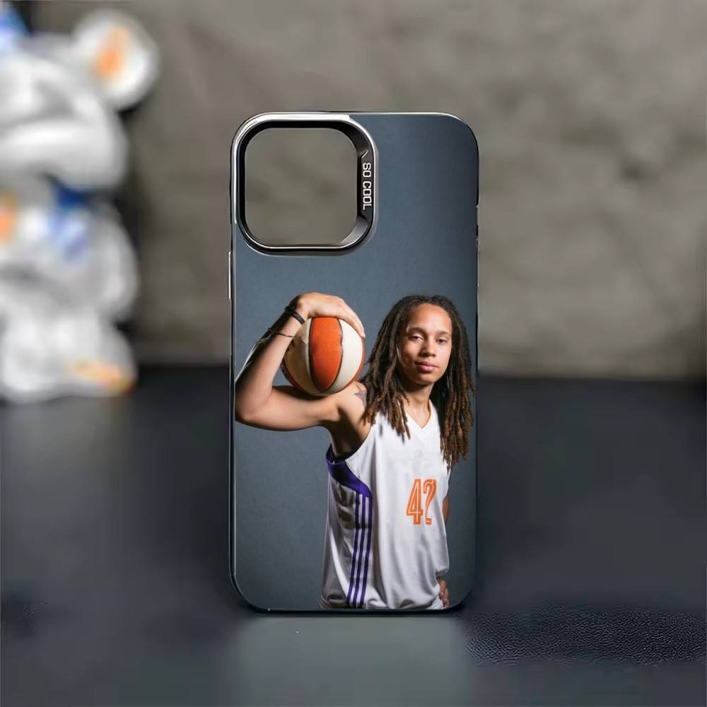B-Brittney Griner 42 Phone Case For iPhone 17 16 15 14 13 12 11 Pro Max Plus Silver Candy Matte Cover