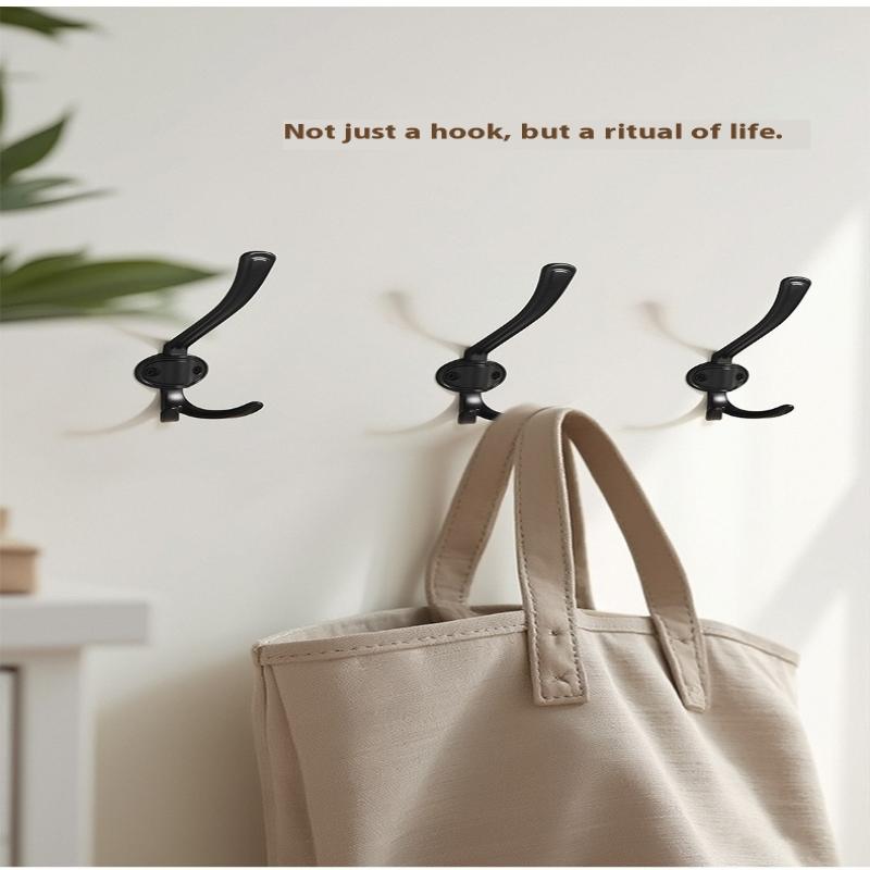 1Pcs Zinc Alloy Bronze Wall Mounted Hook Rustic Key Coat Bag Hat Hanger Robe Hooks Hanging Kitchen Bathroom Room Coat Rack Hooks