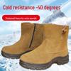 Men's Winter High-Top Outdoor Boots with Thick Fur Lining