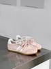Leather German training shoes women's 2025 spring new flat-bottomed casual board shoes sports shoes versatile soft-soled comfortable little white sh