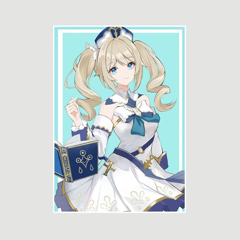 Genshin Impact Series Posters White Paper Anime Girl Poster Mural Home Decor Study Bedroom Bar Cafe Decoration Painting Wall Art Prints