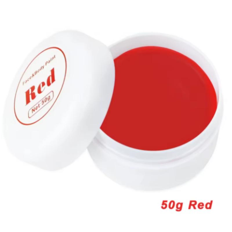 Halloween & Christmas Makeup Set: Face & Body Paints in White, Black, Red for Cosplay & Party