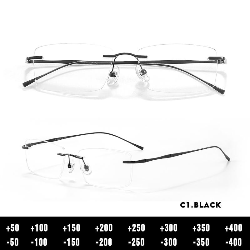 KANSEPT Square Myopia Eyeglasses Photochromic Lenses Man Blue Light Ultra-light Titanium Reading Glasses Men Optical Women Lens