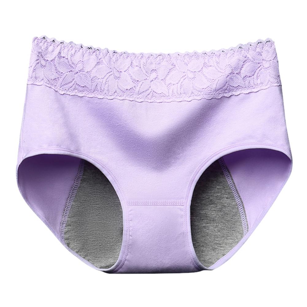 Menstruační kalhotky pro ženy se středním pasem, květinové, poporodní hipster kalhotky pro dámy s krajkou, dívčí kalhotky s plným krytím, bavlněné strečové kalhotky