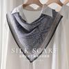 100% Pure Silk Square Scarf With Paisley Print Lightweight Wrap Women