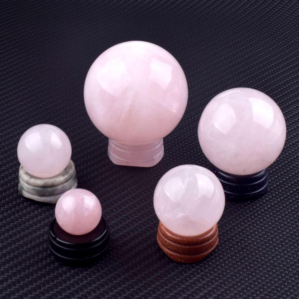Rose Quartz Polished Crystal Ball (1.6-5cm) - DIY Crafts & Home/Office Decor
