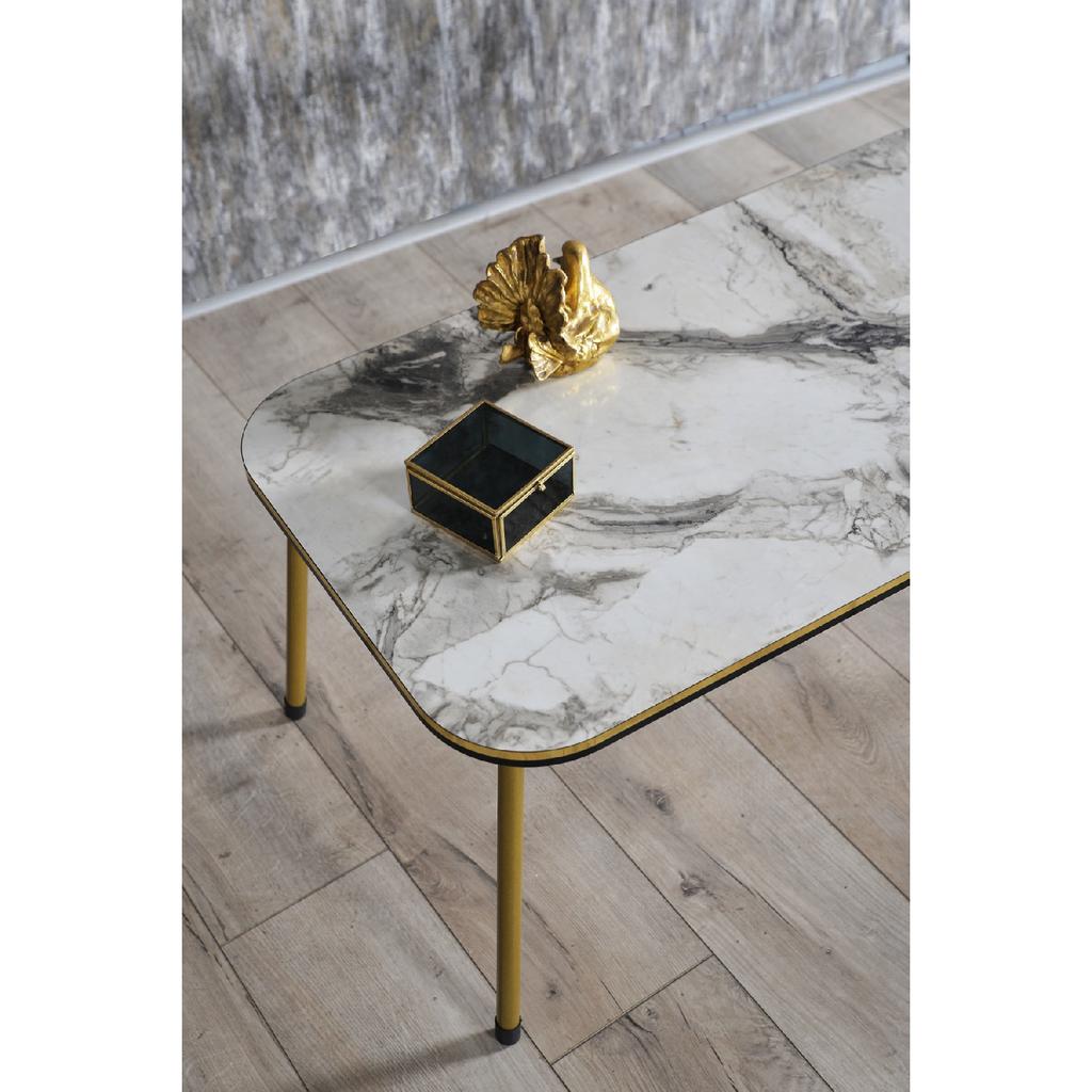 Coffee Table Bendir Kr Metal Leg Double Gold