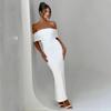 Women's Off Shoulder Sleeveless Maxi Dress Slim Fit High Waist Sexy Backless Mermaid Dress