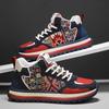 National style embroidered dad shoes men's autumn new comfortable cloth versatile high-top outdoor light casual men's shoes