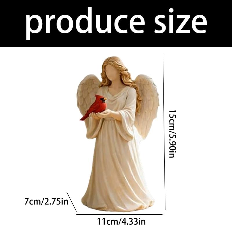 Regalo Uccello Rosso per Donne, Statuine Angelo Uccello Rosso, Statua Angelo Uccello Condoglianze Ricordo Memoriale Conforto Regalo Paradiso