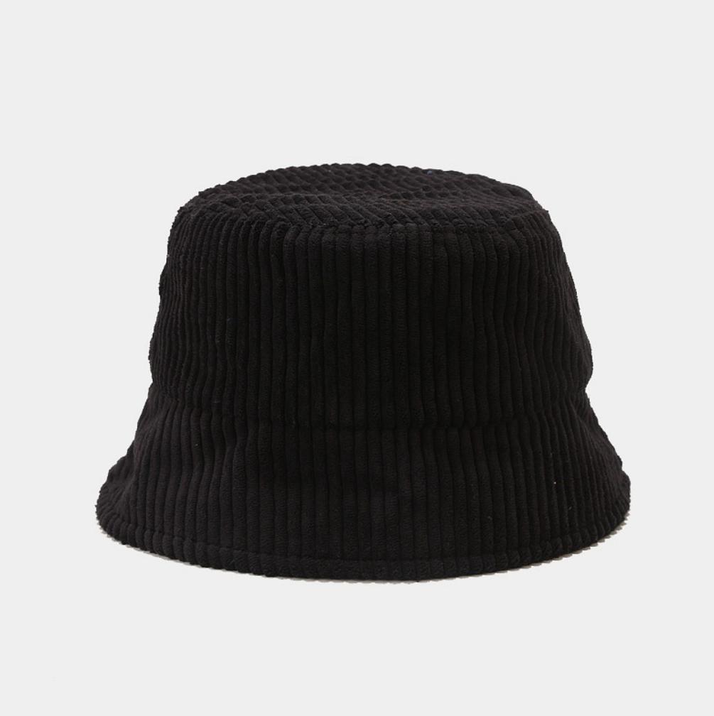 High Quality Winter Wide Brim Fishing Hat Custom Logo Thick Solid Color Corduroy Bucket Hat for Women