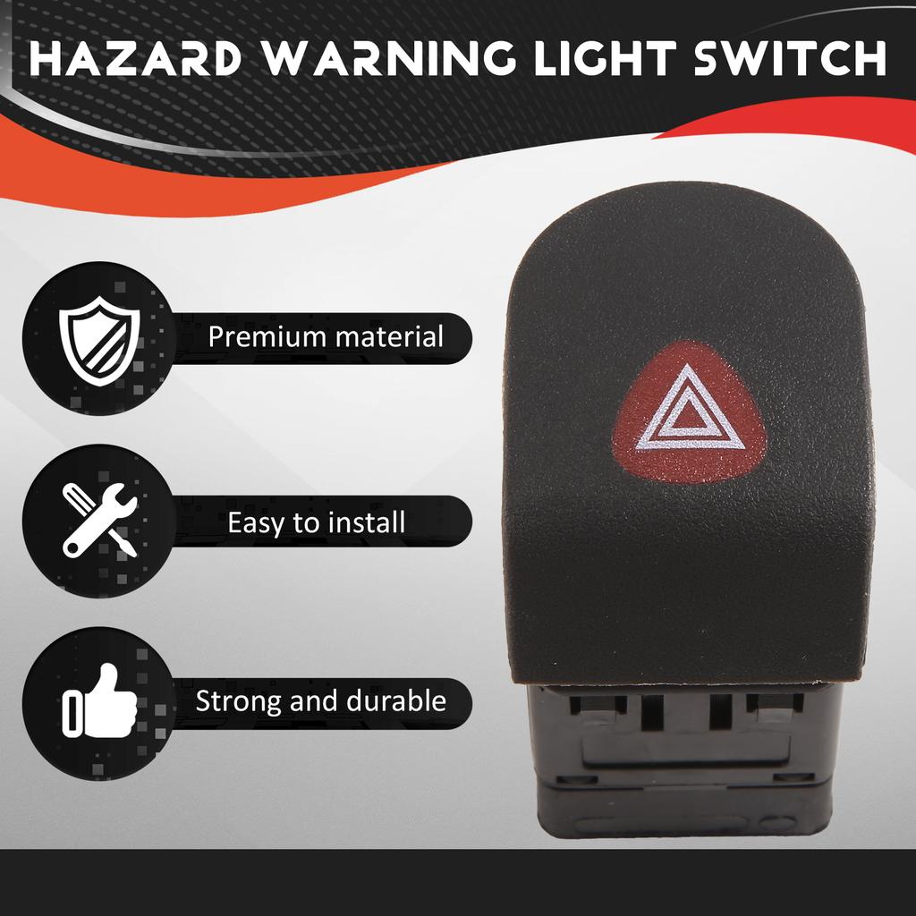 Hazard Warning Emergency Light Switch Button for Renault Kangoo 1997-2018 7700308821—L48A