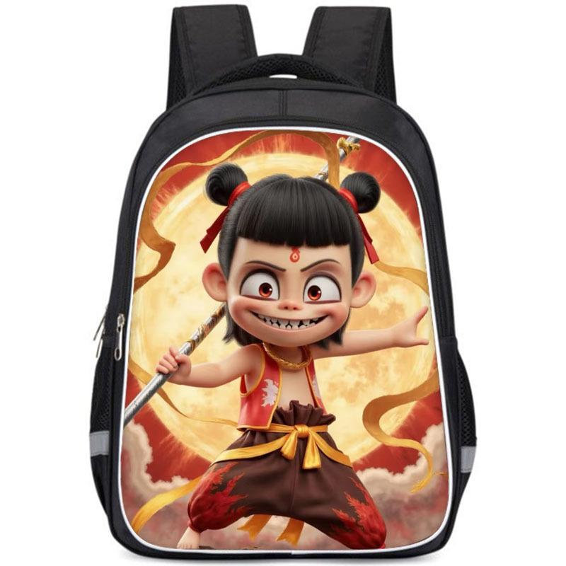 Nezha Schoolbag For Boys, Primary School Students, Grades One, Two, Three To Six, Reduce The Burden And Protect The Spine Backpack.