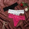 Female Lingerie Lace Flower Transparent Briefs Low Waist Mesh Sheer Lace Thong  Gift
