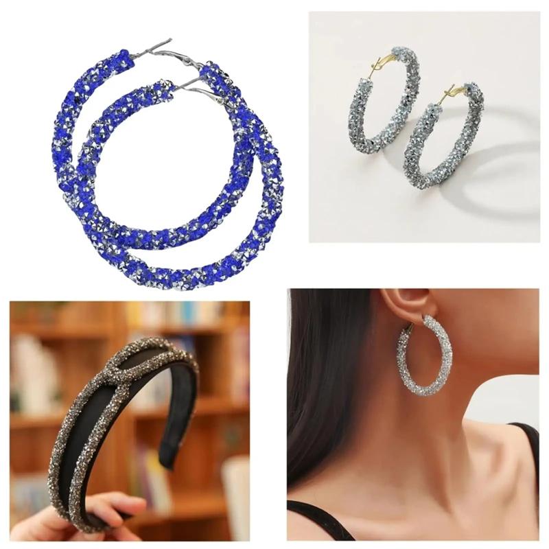 270cm Glitter Rhinestones Sequins Trimmings Soft Tube Cord Rope Strings DIY Garment Shoes Headwear Decoration Accessories