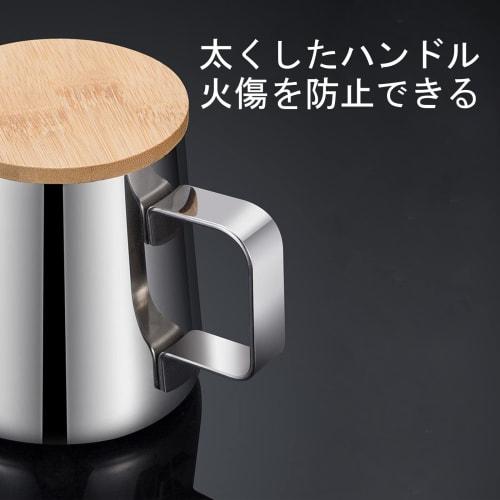 Sakura Direct Mail [Japanese Food Standards Inspected] 250ml Coffee Drip Pot, Narrow Mouth, Stainless Steel Coffee Kettle with Lid, Kitchen Cooking Co