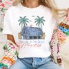 Short Sleeved Fashionable T-Shirt Printed Basic Women's O-Neck Cute Casual Watercolor Pattern Summer Top Regular Travel T-Shirt