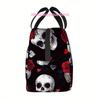 1pc Gothic Thermal Insulated Bag - Skulls, Roses & Hearts Design Thermal Insulation Bag, Non-Food Contact, Portable Thermal Leak