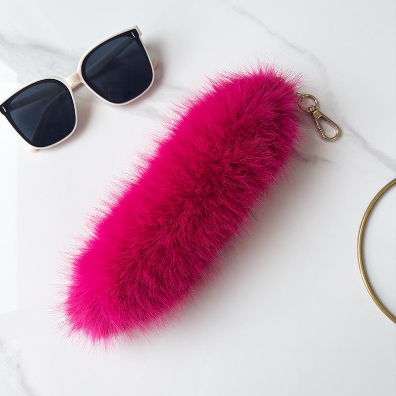 25cm Faux Fox Fur Tail Pendant Keychain for Bags & Accessories