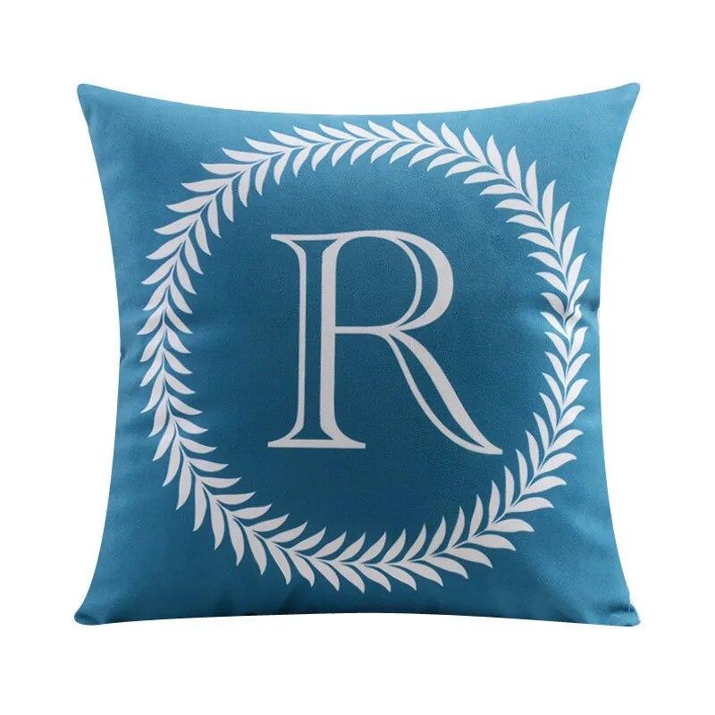 45*45CM 26 English Letters Plush Pillowcase Wedding Party Festival Decoration Sofa Office Seat Car Cushion Cover Home