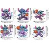 6Pcs DIY Diamond Painting Refrigerator Magnets, Disney Stitch, Cross-stitch Round Diamond Handicraft Home Decoration Gift