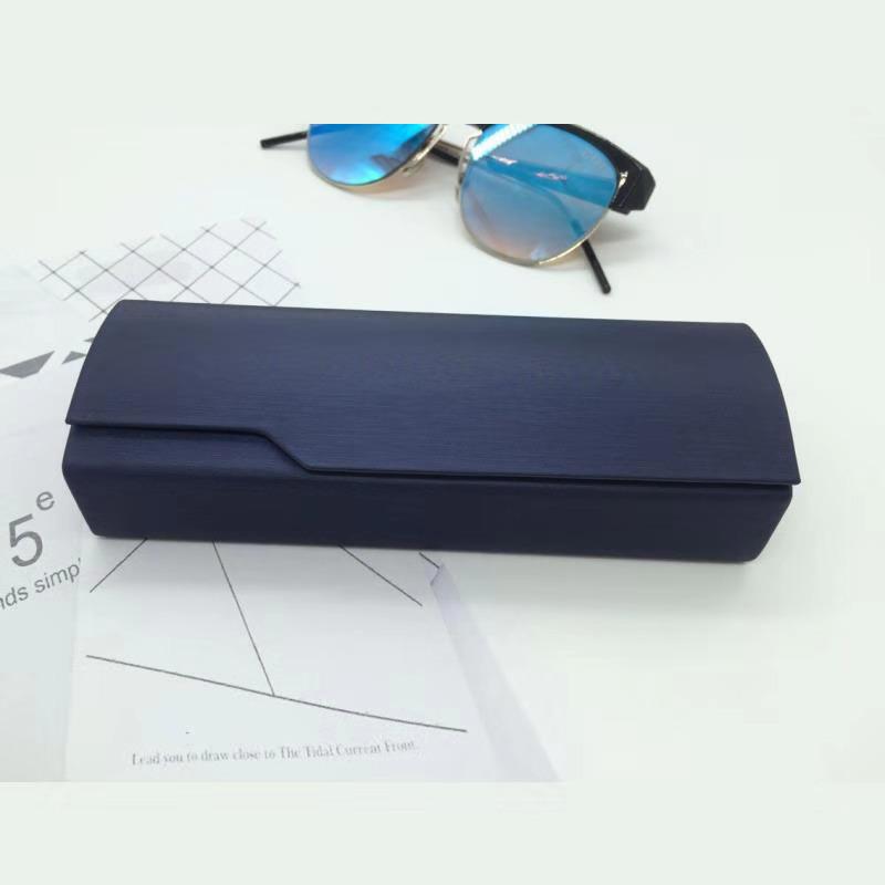 Handmade Brushed Iron Eyeglass Case for Myopia Glasses - Custom Print Available