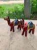 Handmade Wooden Camel Set: Rajasthani Painted Table Decor