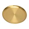 Servierschalen aus Edelstahl Grillplatte Verdickte runde Platte Goldene Dessertplatte
