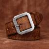 Belt Men's Thickened and Extra Thick Genuine Leather Pure Cowhide Stainless Steel Versatile Retro Casual Men's Jeans Belt
