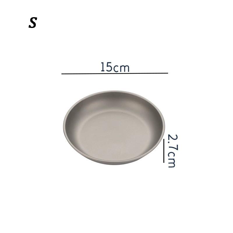 

Чистая титановая пластина, посуда для кемпинга и пикника на открытом воздухе, тарелка из титанового сплава, паровая обеденная тарелка, бытовая посуда, антибактериальная титановая пластина с защитой от плесени S серебряный