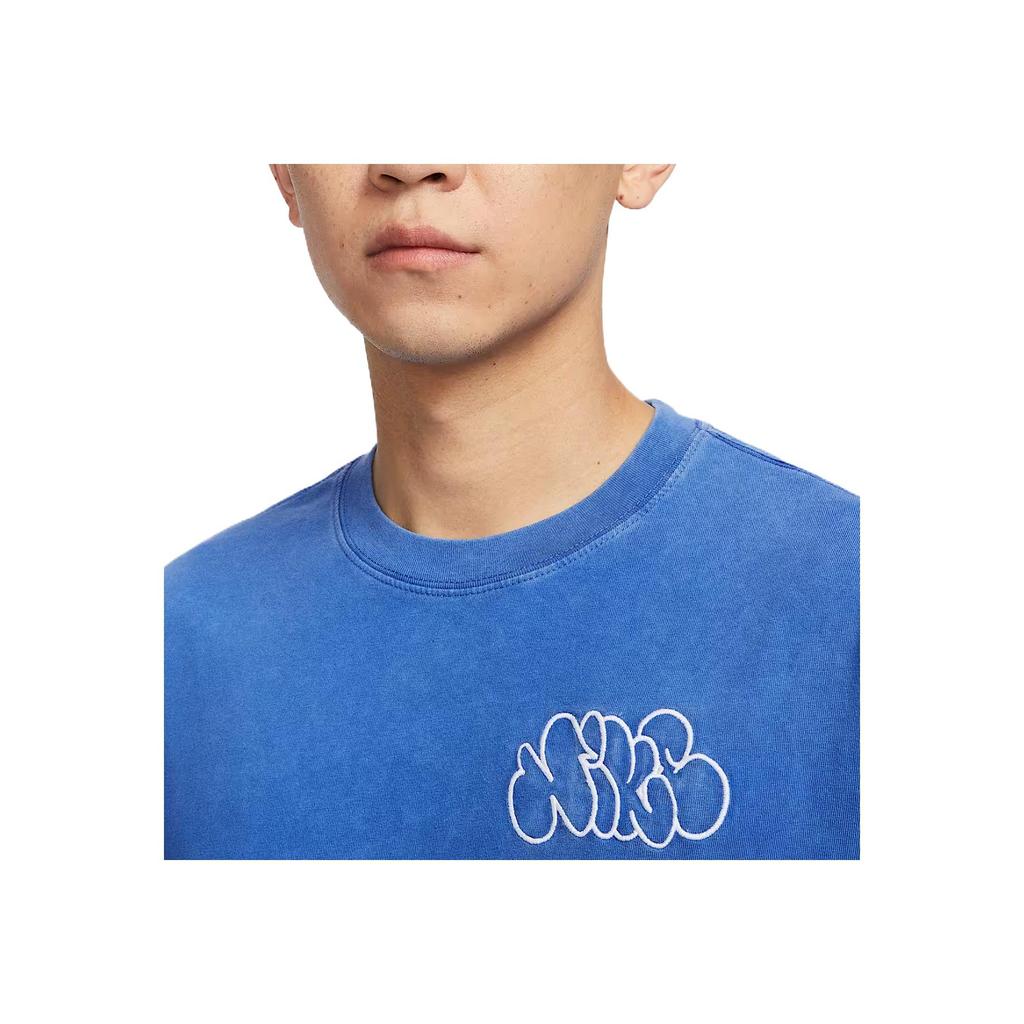 Nike Men's HJ3316-480 Sportswear Washed Cotton Loose T-Shirt