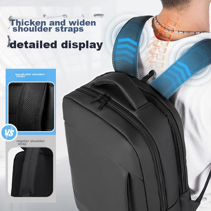 VICTORIATOURIST Backpack for Men, 16-Inch Laptop Bag, Large Capacity Business Travel Backpack, College Student Schoolbag