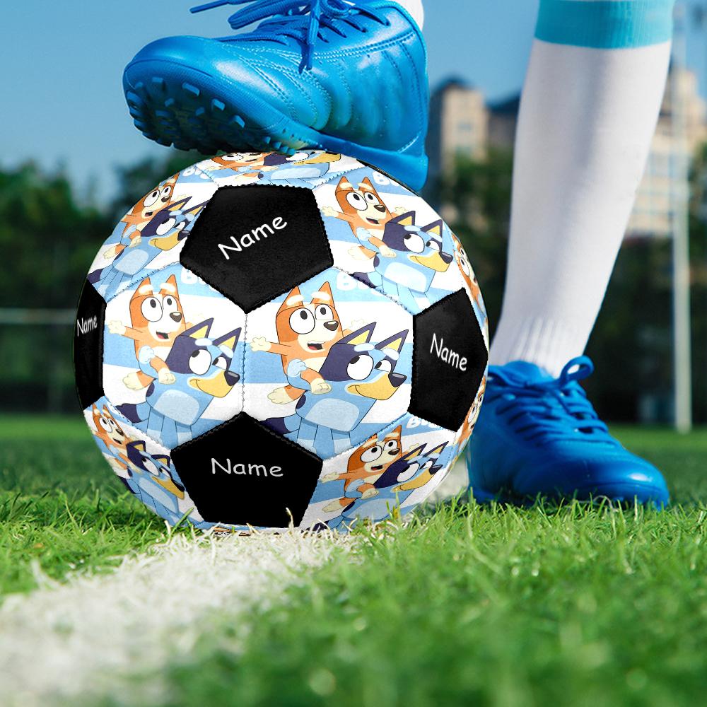 Custom Name Bluey Theme Size 5 Soccer Ball, Suitable for Both Indoor and Outdoor Matches, a Gift Suitable for Everyone.