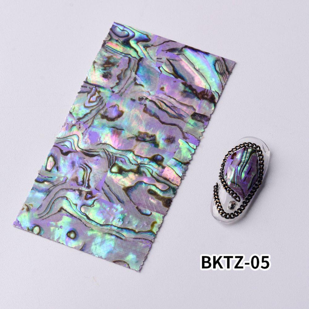 Shell Slice Nails Foils DIY Nail Decals 3D Nail Sticker Gradient Mermaid Flakes Nail Art Decoration