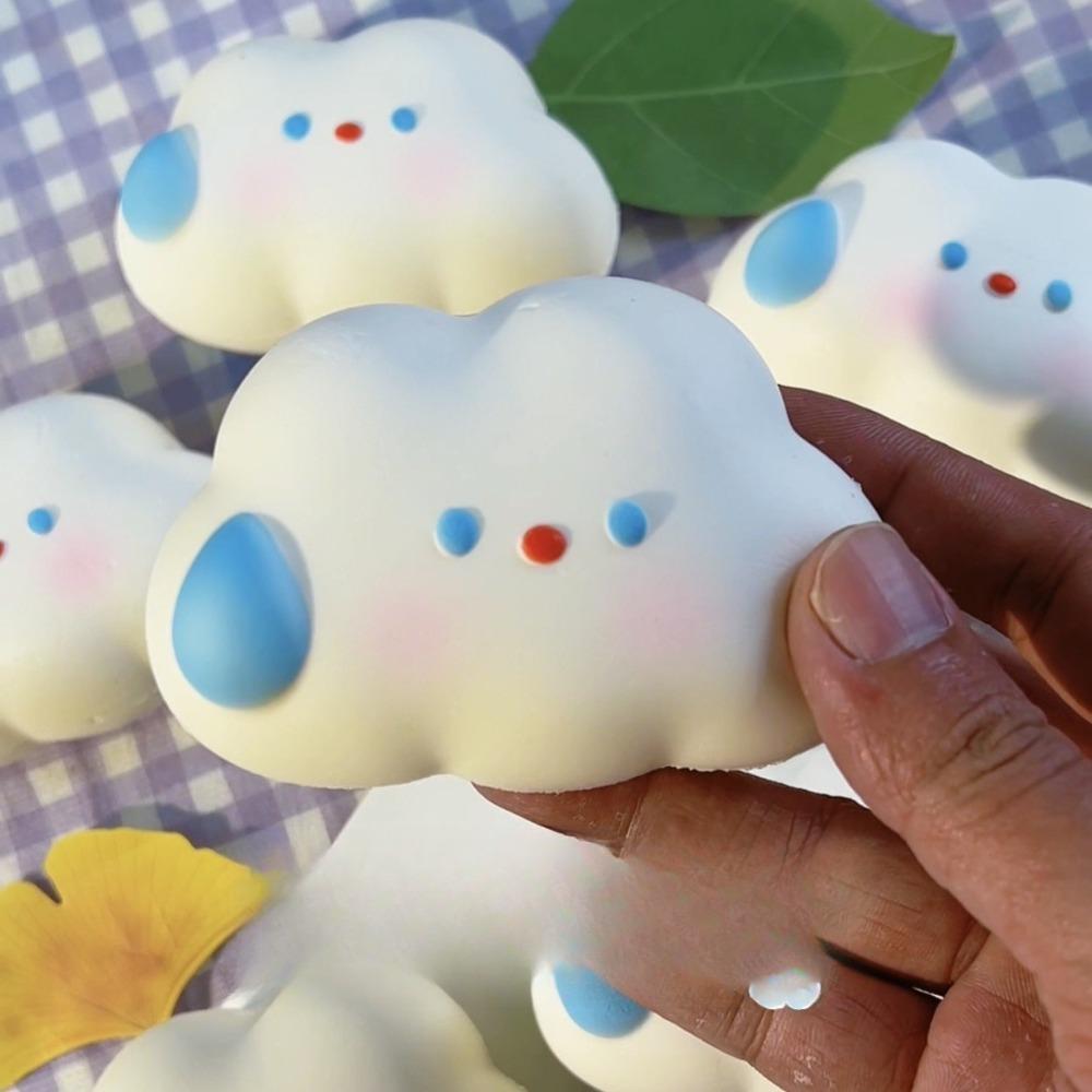 Zachte Wolk Langzame Terugslag Squishy Schattig Cartoon Speelgoed Hand Knijpen Als Dagelijkse Stressverlichter wit
