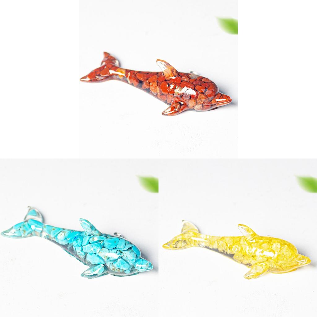 Dolphin Resin Figurine Home Decor Water Crystal Resin Gift For Animal Lovers