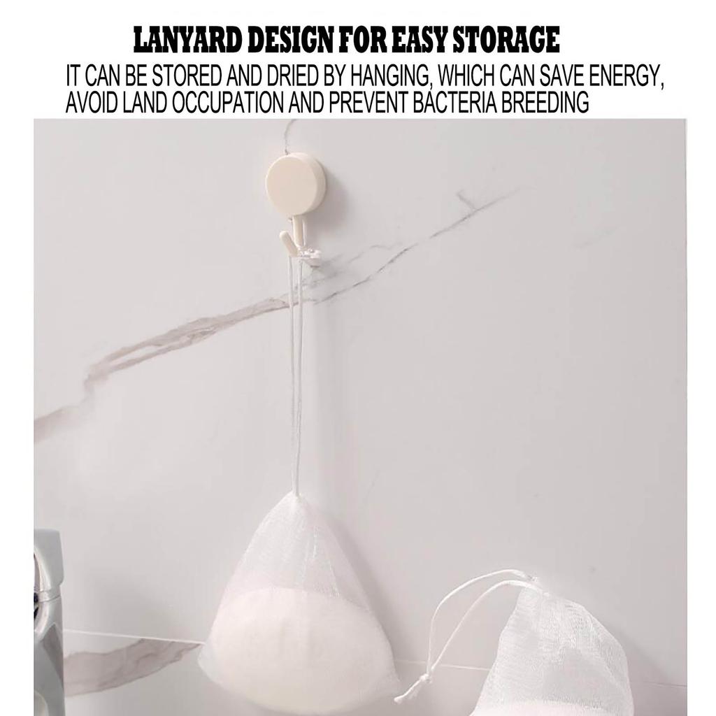 Handmade Soaps Bubble Net Foam Net Double Layer Soaps Net Foam Storage Bag 10PC
