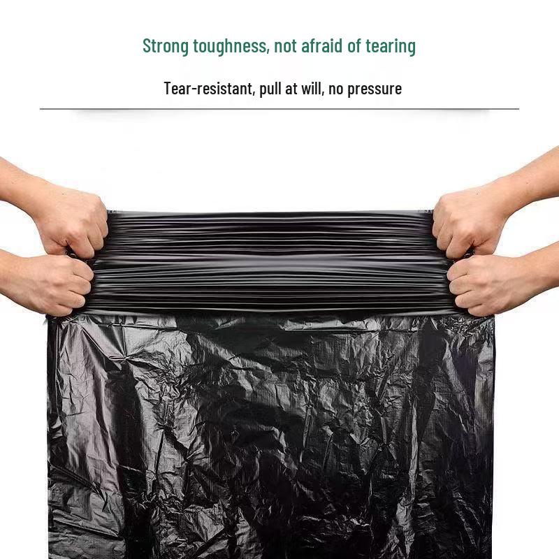 Extra Thick 5 mil Black Trash Bags for Hotels & Kitchens - Large, Customizable Plastic Sanitation Bags
