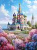Diamond Painting Castle Russia 5DDIY Diamond Flower Picture Embroidery Landscape Church Mosaic  Kit Handmade Hobbies Decoration