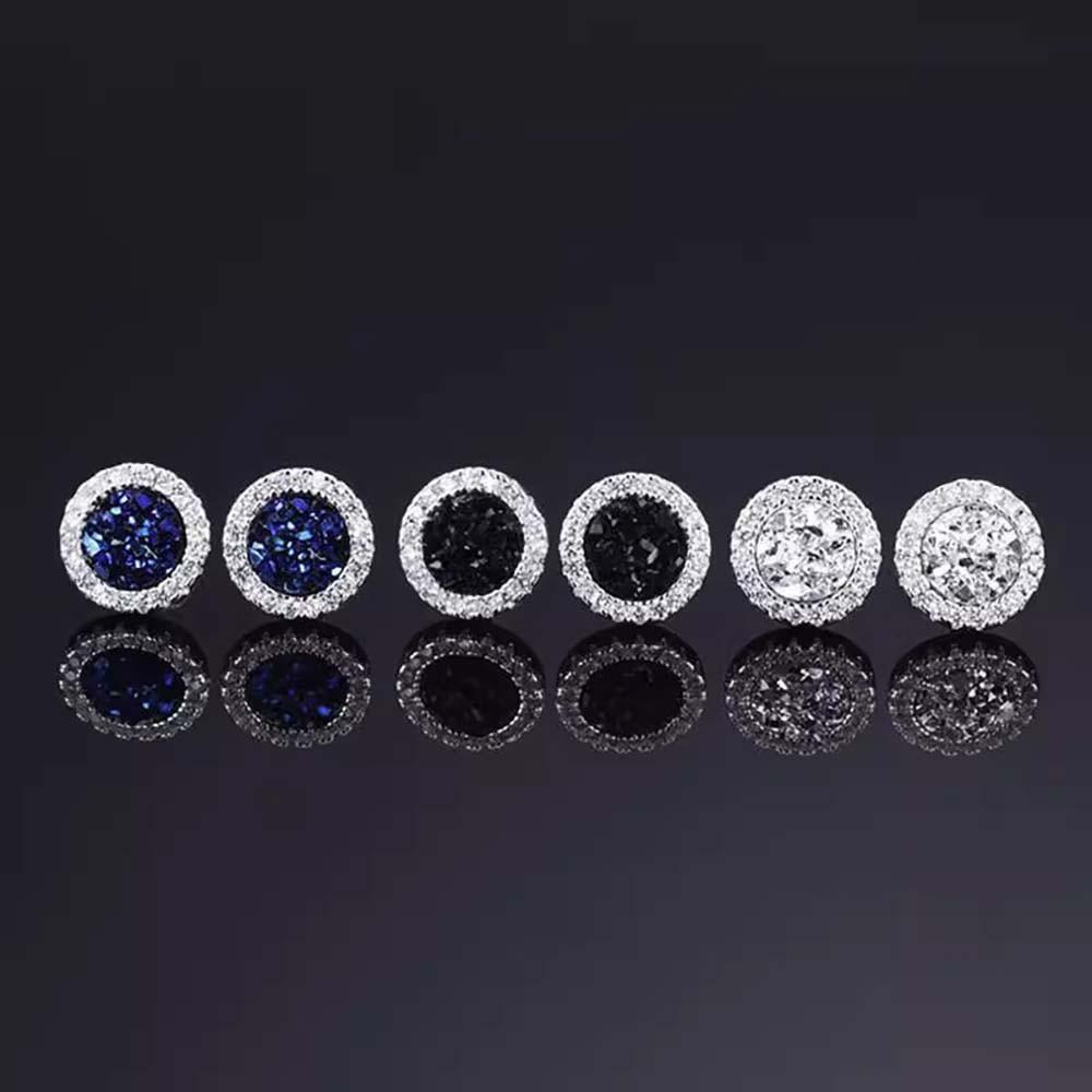 1 Pair Silver Magnetic Ear Clip For Men's Trendy Punk High Cool Earrings Without Ear Holes Men's Earring KAE612