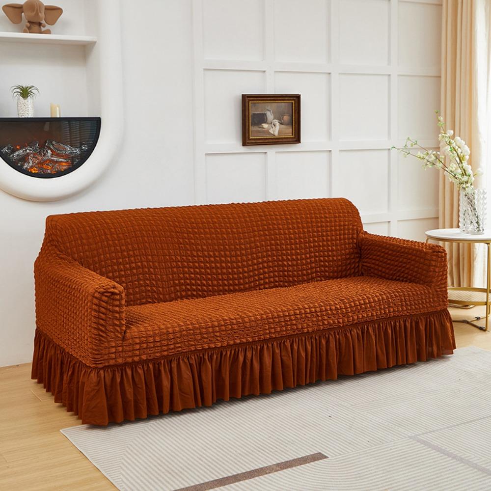 Luxury Bubble Sofa Cover Universal Stretch Slip Proof Cat Scratch Resistant All Season Furniture Protector