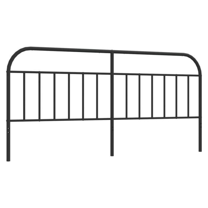 VidaXL Black Metal Headboard 200 Cm 353673