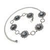 Lightweight Metal Chain Belt with Stone Accent Handcraft Bohemian Accessory Waist Cincher Band for Beach Parties