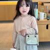Stylish Kids Crossbody Bag Fashionable Shiny Pu Leather Small Square Bag For Boys Girls